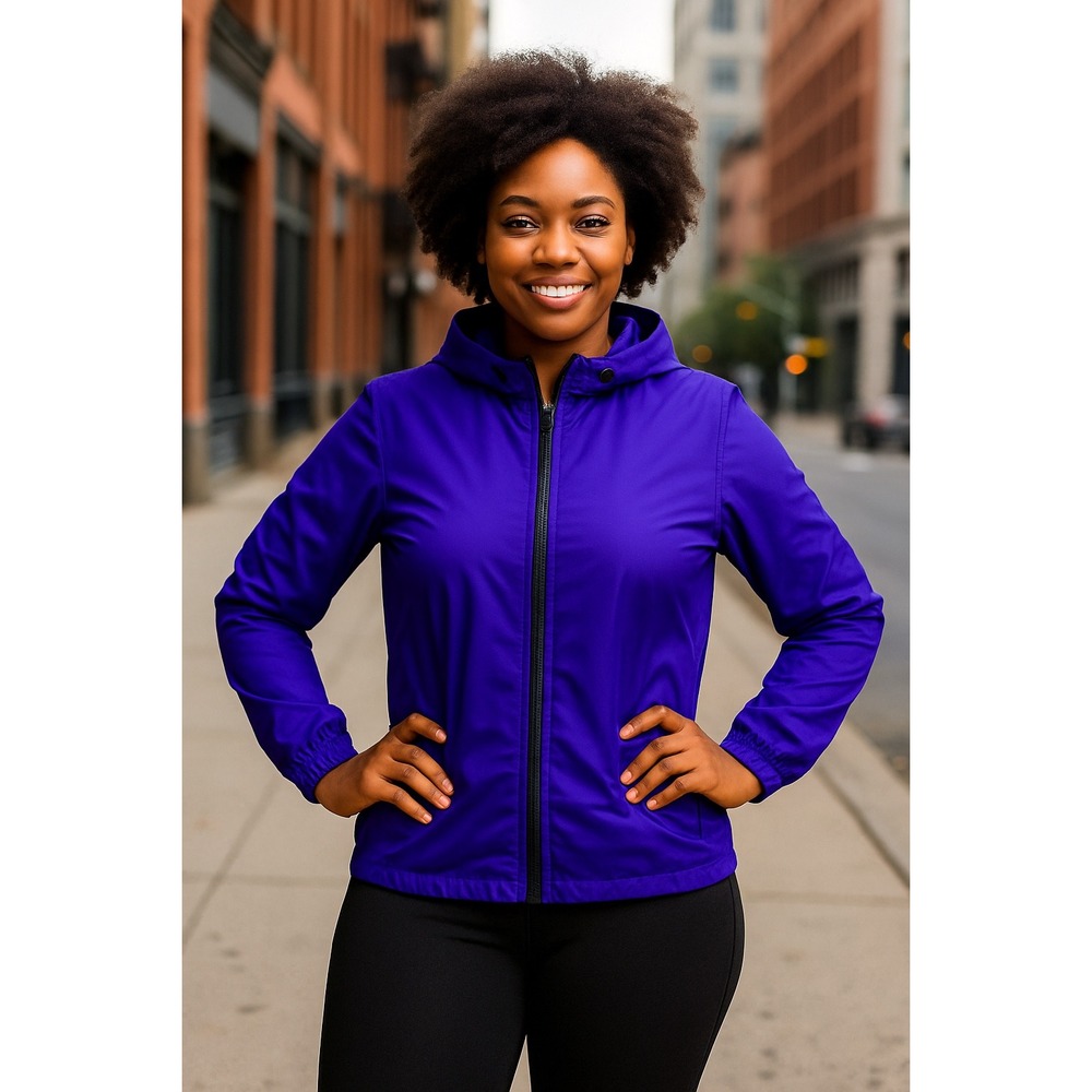 Calvin Klein Ladies Performance Jacket with Hood, Purple, XL